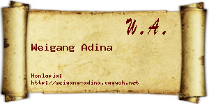 Weigang Adina névjegykártya